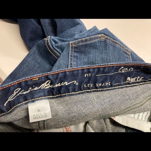 EDDIE BAUER, Women’s CurvyBootcut jeans,blue,Sz 8L - Picture 11 of 13
